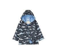 Hatley Boys Printed Rain Jacket, Blue (Shark Frenzy), 8 Years