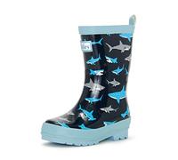 Hatley Boy's Printed Wellington Rain Boots, Shark Frenzy, 3 UK