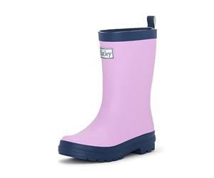 Hatley Boy's Unisex Kids Classic Wellington Rain Boots, Matte Lilac & Navy, 4 UK Child
