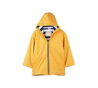 Hatley Boys' Zip Up Splash Rain Jacket, Yellow & Navy, 6 Years