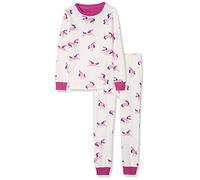 Hatley Girl Organic Cotton Long Sleeve Printed Pyjama Sets, Majestic Unicorns, 2 Years