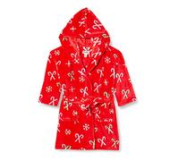 Hatley Girl's Fuzzy Fleece Robe Bathrobe, Candy Canes, Small (2-3 Years)