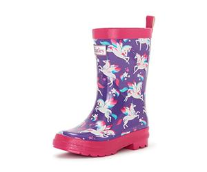 Hatley Girl's Printed Rain Boot, Rainbow Winged Unicorns, 13 UK Child