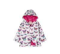 Hatley Girl's Printed Raincoat, White(Groovy Butterflies), 3 Years