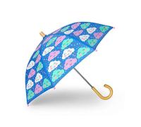 Hatley Girl's Printed Umbrella, Cheerful Clouds, One Size