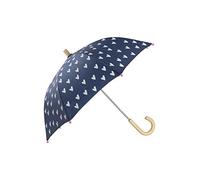 Hatley Girl's Printed Umbrella, Navy and White Heart, One Size UK