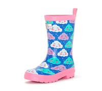 Hatley Girl's Printed Wellington Rain Boots, Cheerful Clouds, 3 UK Child
