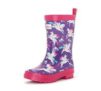 Hatley Printed Wellington Rain Boots, Rainbow Winged Unicorns, 3 UK