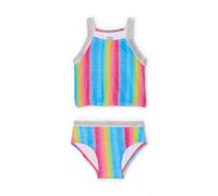 Hatley Girls Sleeveless Tankini Two Piece Swimsuit, Jelly Bean Rainbow, 5 Years