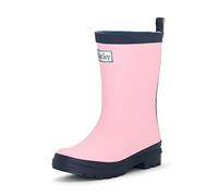 Hatley Kids' Classic Wellington Rain Boots, Pink & Navy, 4 UK Child