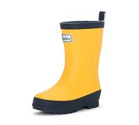 Hatley Kids Classic Wellington Rain Boots, Yellow (Yellow & Navy), 10 UK, (28 EU)