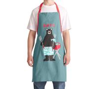 Hatley Little Blue House Unisex Adult Kitchen Aprons, Bear-B-Q, One Size