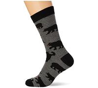 Hatley Men's Crew Socks Crew Socks, Charcoal Bears, One Size