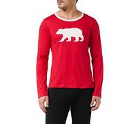 Hatley Men's Fair Isle Bear & Moose Family Pyjamas Pyjama Sets, Women's Long Sleeve Pyjama Tee - Fair Isle Bear, S