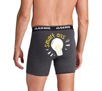 Hatley Men's Novelty Boxer Briefs Boxer Briefs, Glow-in-the-dark Smart Ass, M