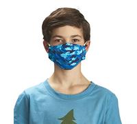 Hatley Unisex Kid's Double Layer Face Mask with Ear Elastic, Dino Camo, 1 Count (Pack of 1)