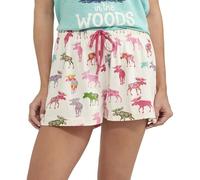 Little Blue House by Hatley Women's Pajama Boxer Shorts, Patterned Moose, Small