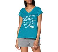 Hatley Women's Short Sleeve Pyjama Pajama Top, So Many Books So Little Time - Book Club, S UK