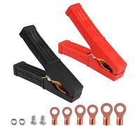 HATMINI 100A-500A Battery Jumper Clamps,Heavy-Duty Insulated Alligator Clips,Battery Crocodile Clamp,Automotive Replacement Booster Cable Clamps,for Car Battery Charger Clamps-Red and Black
