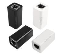 HATMINI 4PCS RJ45 Coupler,RJ45 Inline Coupler With Shield,8P8S Network Connectors Female to Female Ethernet Cable Extender Adapter for Cat6/ Cat5/ Cat5e Ethernet Cable(2black+2white)