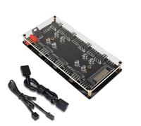 HATMINI 8-Way ARGB & PWM Hub, 12V 4-Pin, for Desktop Computer Fans, with Acrylic Shell and 3M Adhesive