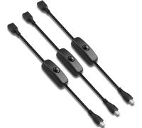 HATMINI Micro USB Male to Female with Switch Charging Cable 5V 2A Short Micro USB Extension Cable Cord Support Charging Power for Micro Devices