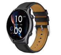 Hatolove 22mm Leather Strap Compatible with Samsung Galaxy Watch 3 45mm/Galaxy Watch 46mm Strap, Leather Replacement Strap for Huawei Watch GT 4 46mm/GT 3 46mm/GT3 Pro 46mm/GT 2/GT 2 Pro/GT 2e/Gear S3