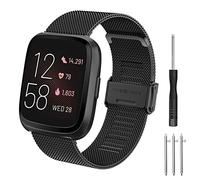 Hatolove Compatible with Fitbit Versa 2 Wristband/Fitbit Versa Bracelet for Men and Women, Mesh Woven Stainless Steel Strap, Metal Watch Strap, Replacement Strap for Fitbit Versa 2/Fitbit Versa/Versa