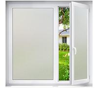 Haton Window Film Privacy for Glass Windows Frosted Film Frosting 44.5x300cm, Opaque Glass Sticker Self Adhesive Roll UV Block No Glue Static Cling Vinyl Covering for Bathroom Home and Office