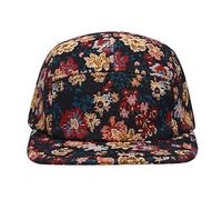 Hatphile: 5 Panel Camper Hat | Multi-Color Unique Designs | Caps for Men & Women | Large or X-Large, Floral Black, 7.25-7.375