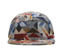 Hatphile: 5 Panel Camper Hat | Multi-Color Unique Designs | Caps for Men & Women | Large or X-Large, Geo Red, 7 1/2-7 5/8