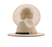 Hats Caps Cute Charm Men Women Wide Casual Wool Red Hat Two Fedora Hat Jazz Panama Tone Bottom Baseball Caps Bad News Bears Hat (Beige-a, One Size)