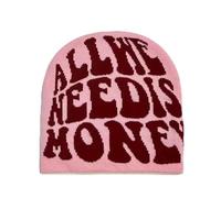 Hats Caps Skullies Beanies Beanie Fairy Beanie Women Knitt Cute Beanie Grunge All We Need is Money Color Hat Winter Cold Weather Christmas Halloween Medium Pink