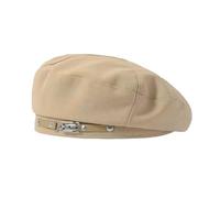 Hats Caps Skullies Beanies Beanie Unique Metal Buckle Beret - Featuring an Elegantfashionable Designperfect for The Autumn/Winter British Retro Trend Khaki