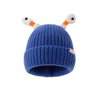 Hats for Boys Parent Child Cute Glowing Little Knit Hat Funny Handmade Hat with Big Eye Can Be Stretched Men S Hat (Blue, One Size)