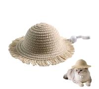 Hats for Cats, Adjustable and Cute Straw Costume | Summer Sun Hats for Cats and Puppies, for Puppies Cats Theme Party Home Outdoor Travel Camping Picnic