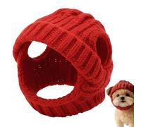 Hats for Cats, Breathable Knitted Beanie with Ear Holes, Cat Hat, for Cosplay Party Winter Birthday Halloween New Years Festival Kitten