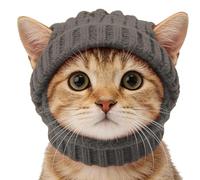Hats for Cats,Breathable Knitted Beanie with Ear Holes - Cat Hat | for Party Cosplay Festival Puppy Winter Birthday Kitten Halloween New Years Chihuahua French Bulldog