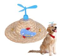 Hats for Cats, Pet Straw Hat | Creative Dog Straw Hats with Propeller | Adjustable Sombrero Hat for Small Dogs, Mexican Photo Prop for Dogs/Puppies/Cat/Kittens