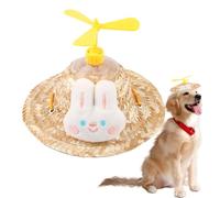 Hats for Cats, Pet Straw Hat, Creative Dog Straw Hats with Propeller - Sun Hat for Puppies, Sombrero Hat for Small Dogs, Mexican Photo Prop for Small Dogs, Puppies and
