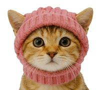 Hats for Cats,with Ear Holes Knitted Beanie | Cat Hat,for Birthday Party Kitten Winter Cosplay Halloween New Years Festival Puppy Chihuahua French Bulldog