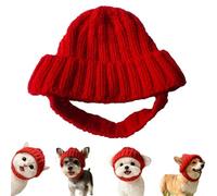 Hats for Dogs | With Ear Holes Soft Knitted | Warm Winter Trapper Hat for Dogs, Sizes Small Medium Large Puppies Kittens Cold Costume Parties Birthday Photo Camping