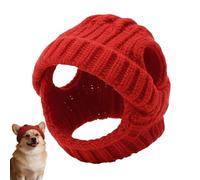 Hats for Small Dogs Breathable Knitted Beanie with Ear Holes | Pet Birthday Hat for Party Cosplay Festival Puppy Winter Birthday Kitten Halloween New Years Chihuahua French Bulldog