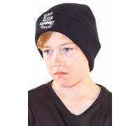 Hats Hats Hats Men's Eat, Sleep, Repeat Gaming Beanie Hat in Black Hats Hats Hats Black One Size
