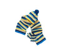 Hats Hats Hats Men's Striped Bobble Hat, Scarf & Glove Set in Mid Blue Hats Hats Hats Mid Blue One Size