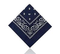 Hats of London Plain & Paisley Bandanas (Navy Blue)