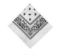 Hats of London Plain & Paisley Bandanas (White)
