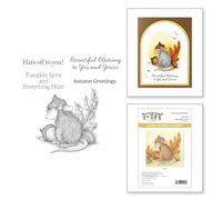 Hats Off to You! Cling Rubber Stamp Set from The House-Mouse Tree-mendous Christmas Collection, red