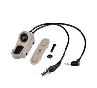 HATSEN ModButton Modular Remote Dual Wire Button Pressure Switch, Augmented Pressure Double Switch Assembly for M300/M600 Flashlight, PEQ15/A2 Etc Laser, Fit 20mm Rail M&K System, DE (3.5+SF Plug)