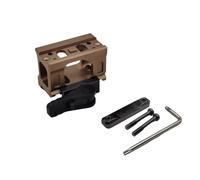HATSEN Red Dot Scope Riser Mount with Quick Release QD Lever for T1 T2 CompM5s CompM5b Red Dot Optics Reflex Sight, Fit 20mm Picatinny Rail, Tan